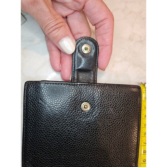 Chanel Wallet Caviar Leather Bifold CC Logo Snap Closure‎ Compact - Picture 6 of 14